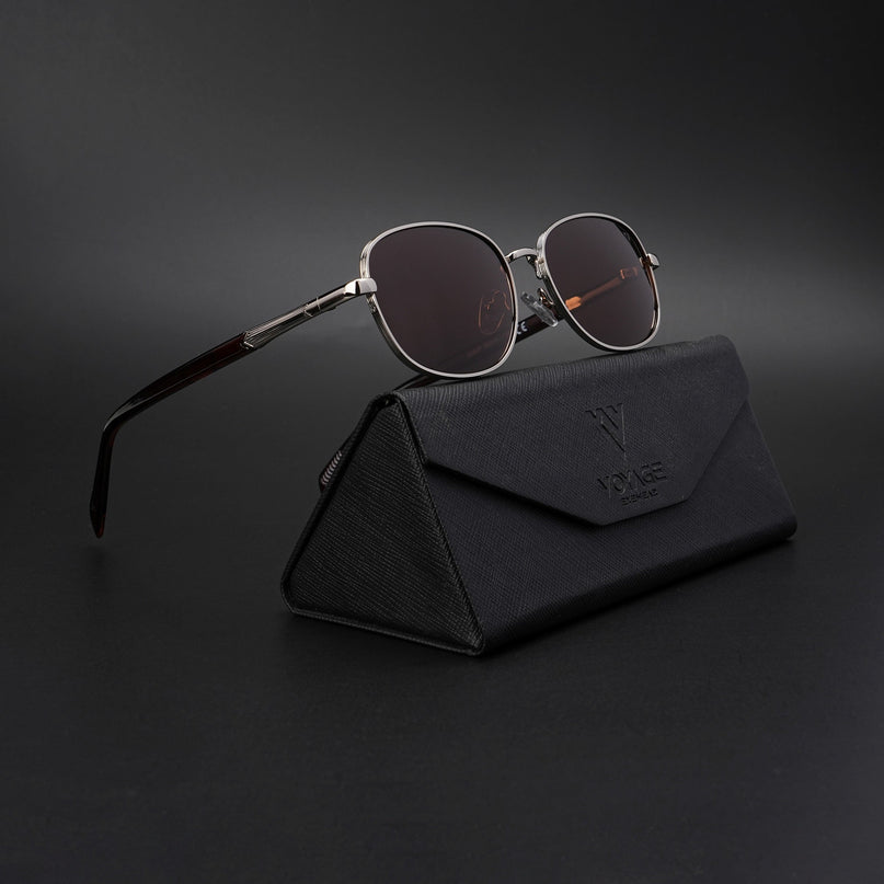 Dash | Silver Unisex Polarized Sunglasses | Brown Lens - PMG5849