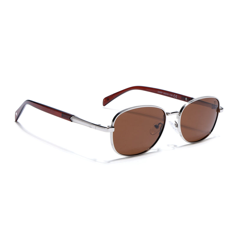 Dash | Silver Unisex Polarized Sunglasses | Brown Lens - PMG5849