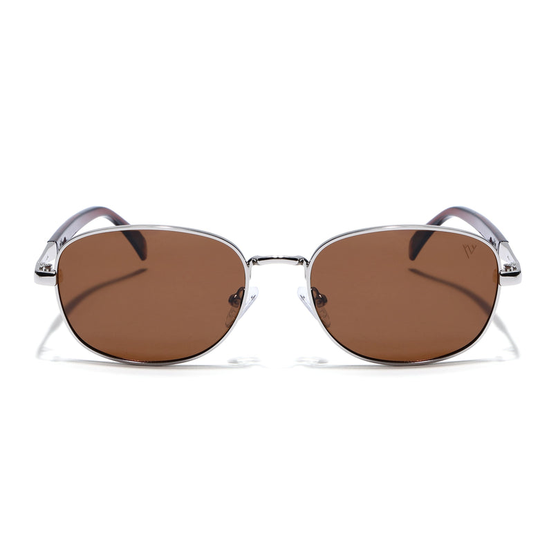 Dash | Silver Unisex Polarized Sunglasses | Brown Lens - PMG5849