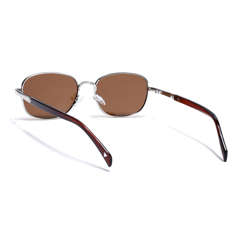 Dash | Silver Unisex Polarized Sunglasses | Brown Lens - PMG5849