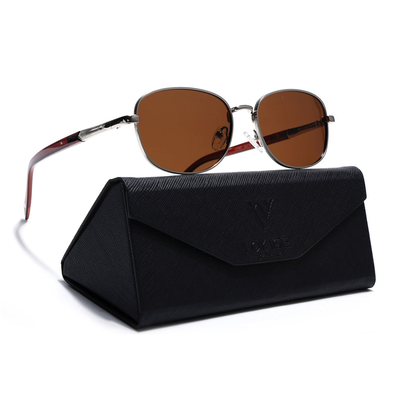 Dash | Silver Unisex Polarized Sunglasses | Brown Lens - PMG5849