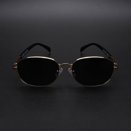 Dash | Gold Unisex Polarized Sunglasses | Black Lens - PMG5850