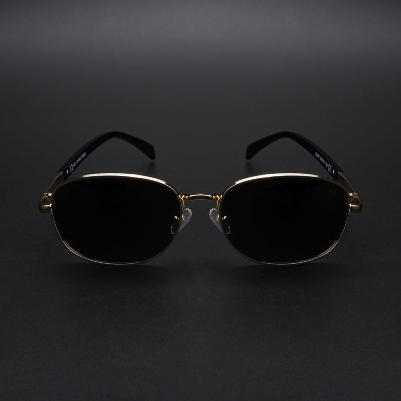 Dash | Gold Unisex Polarized Sunglasses | Black Lens - PMG5850
