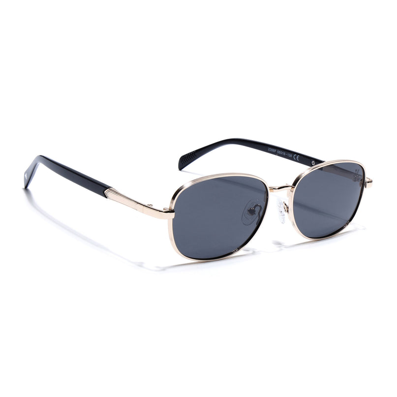 Dash | Gold Unisex Polarized Sunglasses | Black Lens - PMG5850