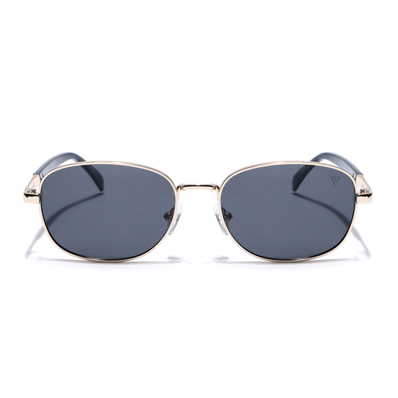 Dash | Gold Unisex Polarized Sunglasses | Black Lens - PMG5850