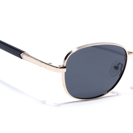 Dash | Gold Unisex Polarized Sunglasses | Black Lens - PMG5850