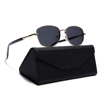 Dash | Gold Unisex Polarized Sunglasses | Black Lens - PMG5850