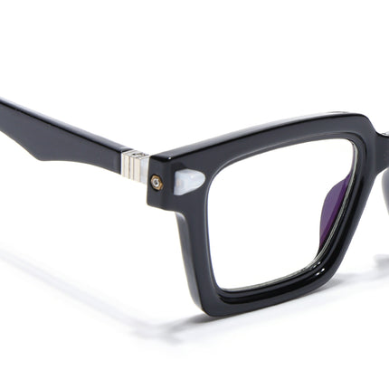 Voyage Goat Shine Black Square Eyeglasses for Men & Women - MG4877-C1