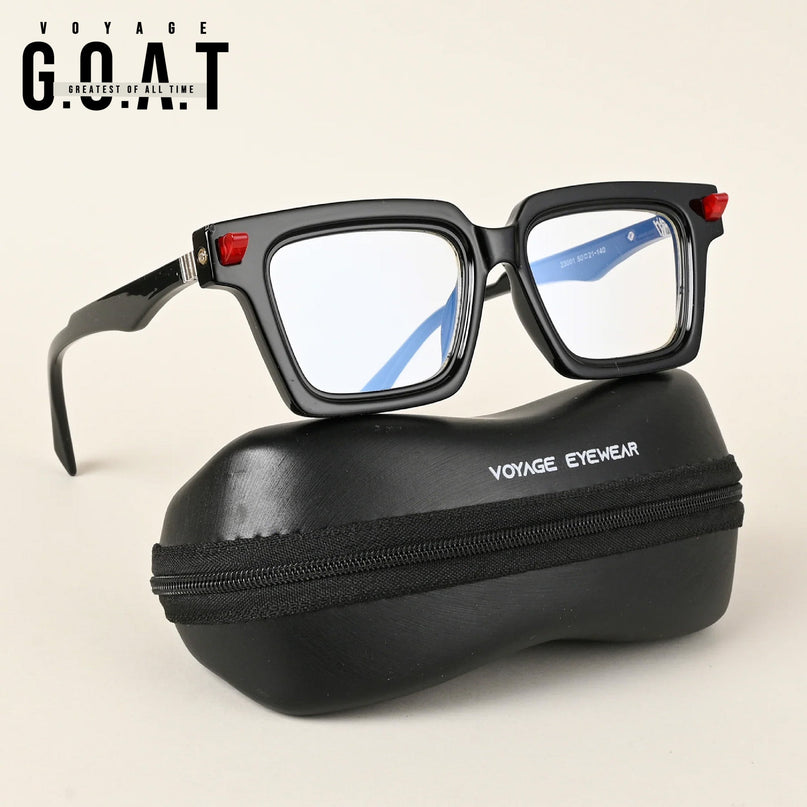 Voyage Goat Shine Black Square Eyeglasses for Men & Women - MG4878-C2