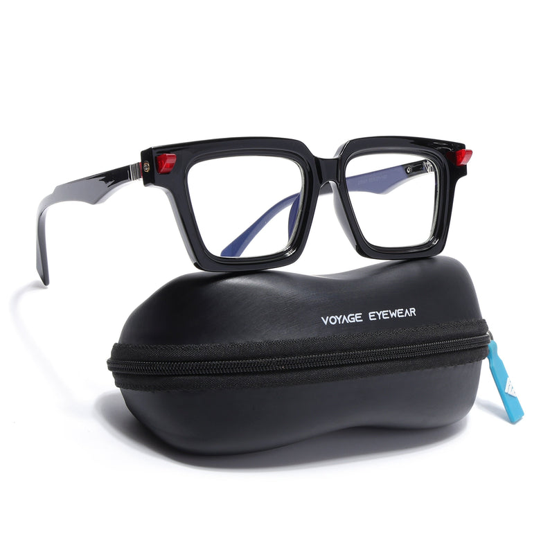 Voyage Goat Shine Black Square Eyeglasses for Men & Women - MG4878-C2