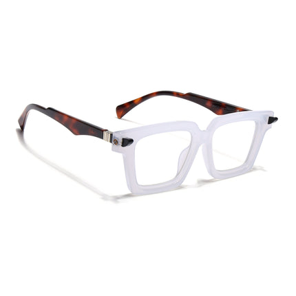 Voyage Goat Matt Transparent Square Eyeglasses for Men & Women - MG4879-C3