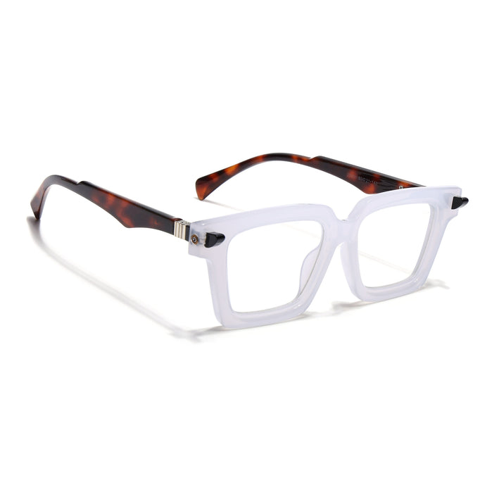 Voyage Goat Matt Transparent Square Eyeglasses for Men & Women - MG4879-C3