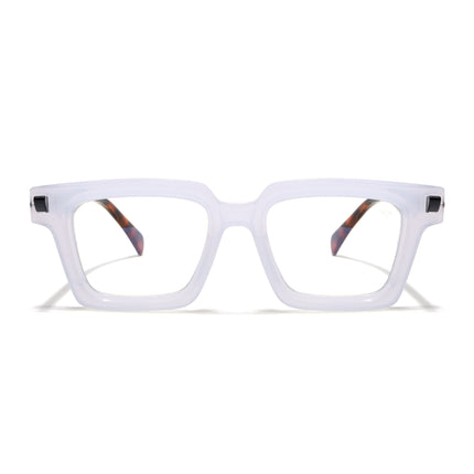 Voyage Goat Matt Transparent Square Eyeglasses for Men & Women - MG4879-C3