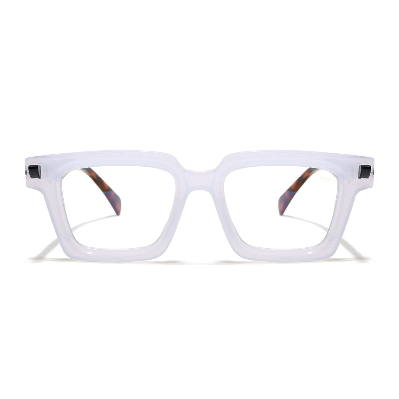 Voyage Goat Matt Transparent Square Eyeglasses for Men & Women - MG4879-C3