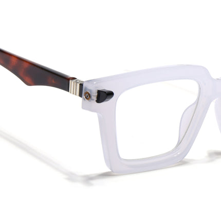 Voyage Goat Matt Transparent Square Eyeglasses for Men & Women - MG4879-C3