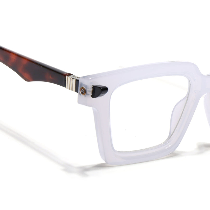 Voyage Goat Matt Transparent Square Eyeglasses for Men & Women - MG4879-C3
