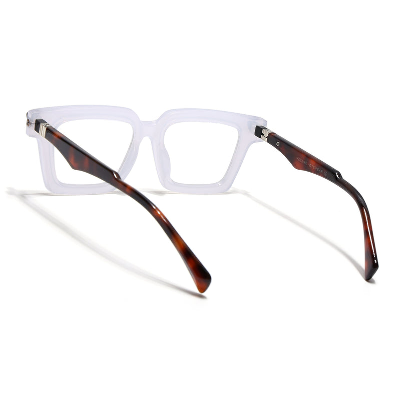 Voyage Goat Matt Transparent Square Eyeglasses for Men & Women - MG4879-C3