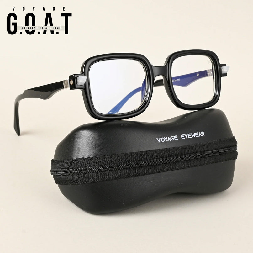 Voyage Goat Shine Black Square Eyeglasses for Men & Women - MG4881-C1
