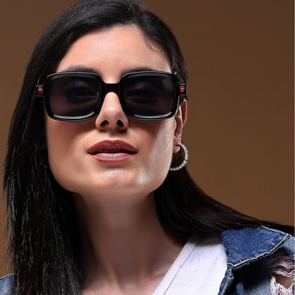 Shine Black Square Sunglasses - MG4885