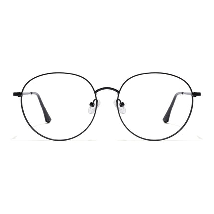 Goeye Thin Black Round Eyeglasses for Men & Women - GE1790-C1