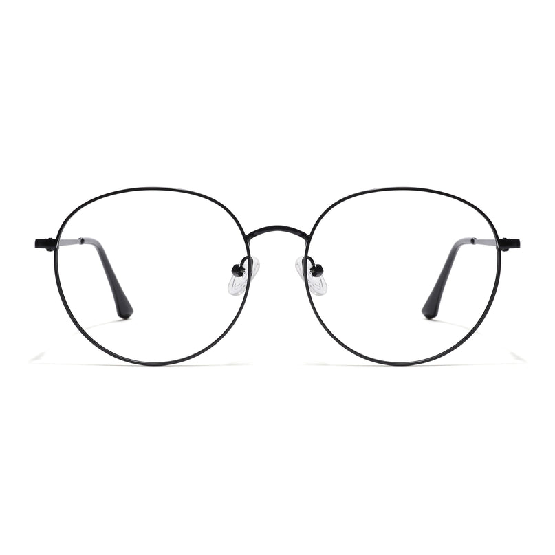 Goeye Thin Black Round Eyeglasses for Men & Women - GE1790-C1