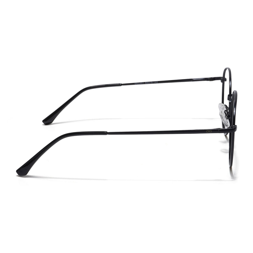 Goeye Thin Black Round Eyeglasses for Men & Women - GE1790-C1