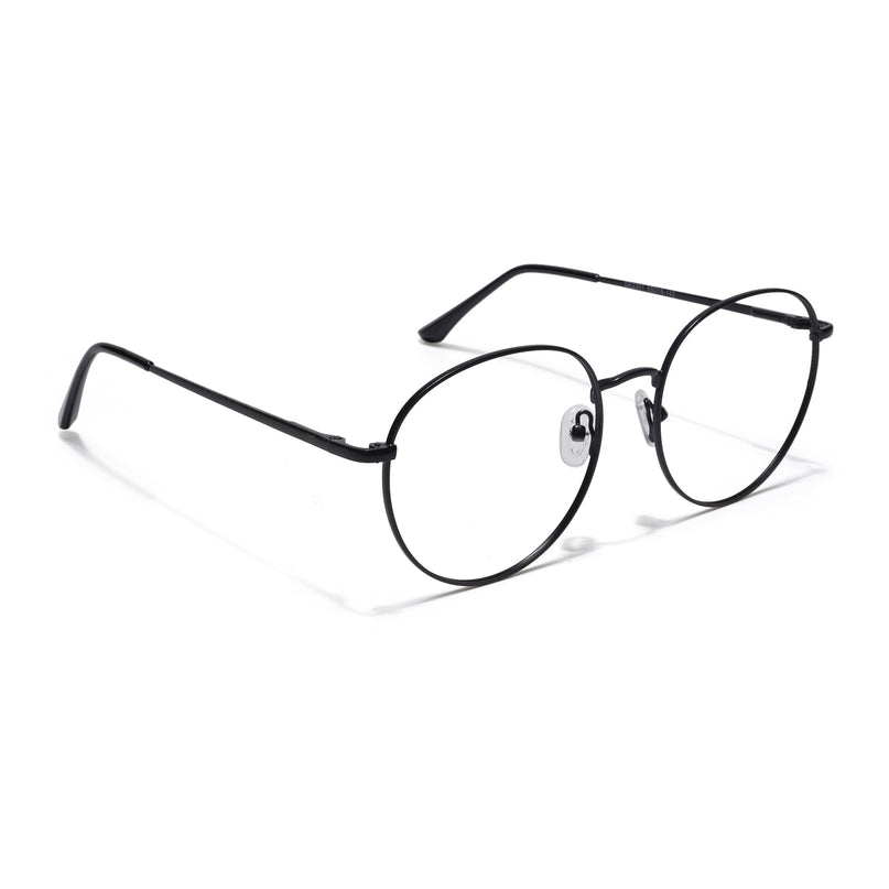 Goeye Thin Black Round Eyeglasses for Men & Women - GE1790-C1
