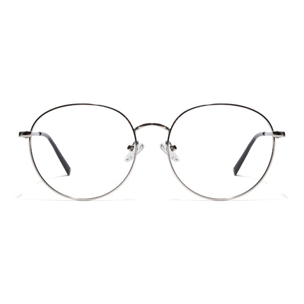 Goeye Thin Silver Round Eyeglasses for Men & Women - GE1791-C2