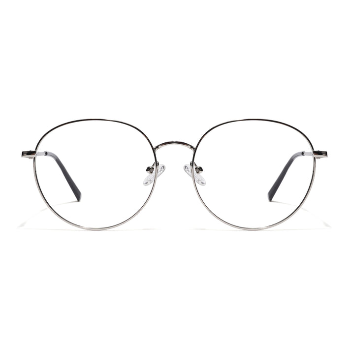 Goeye Thin Silver Round Eyeglasses for Men & Women - GE1791-C2