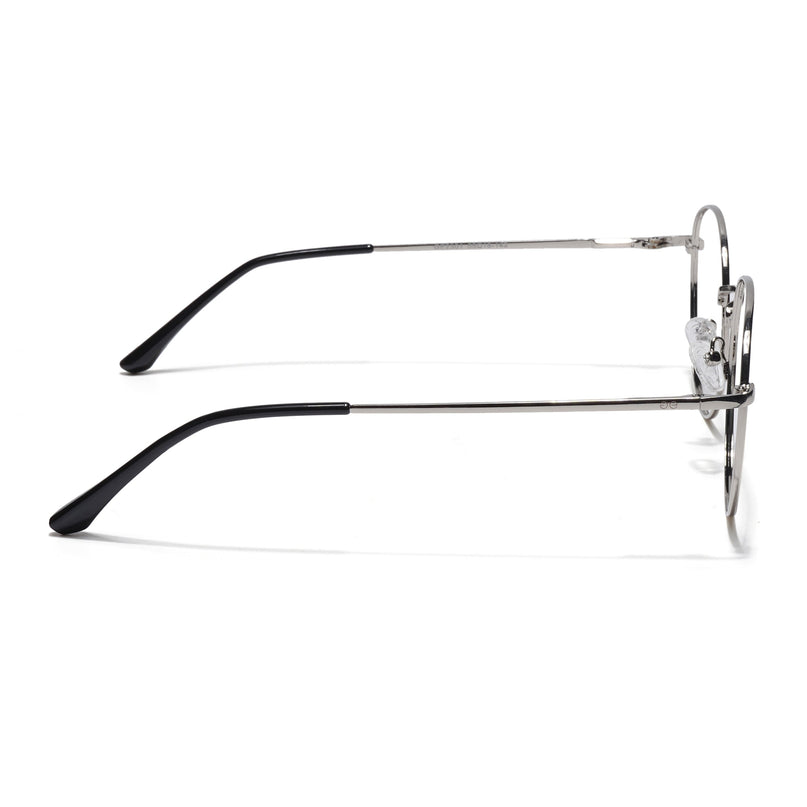 Goeye Thin Silver Round Eyeglasses for Men & Women - GE1791-C2