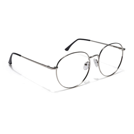 Goeye Thin Silver Round Eyeglasses for Men & Women - GE1791-C2