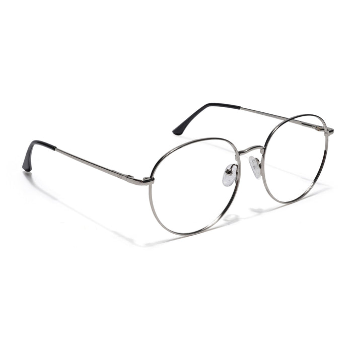 Goeye Thin Silver Round Eyeglasses for Men & Women - GE1791-C2