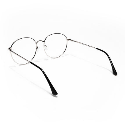 Goeye Thin Silver Round Eyeglasses for Men & Women - GE1791-C2