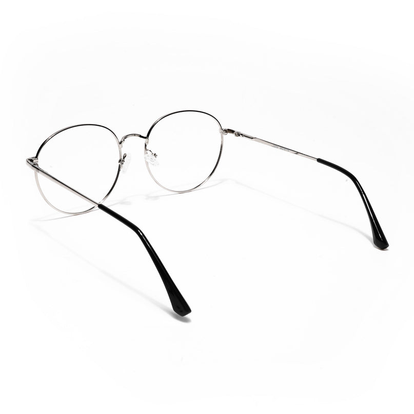 Goeye Thin Silver Round Eyeglasses for Men & Women - GE1791-C2