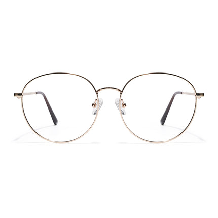 Goeye Thin Golden Round Eyeglasses for Men & Women - GE1793-C4