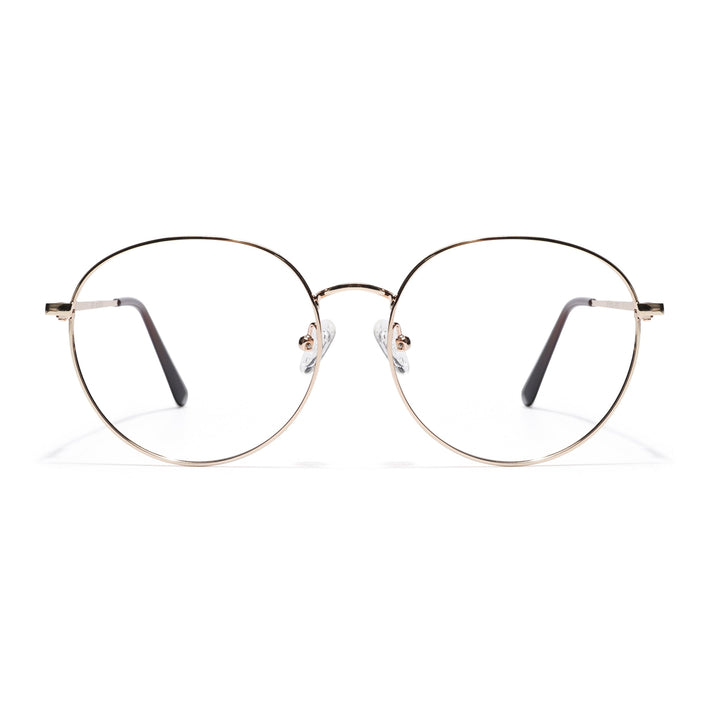 Goeye Thin Golden Round Eyeglasses for Men & Women - GE1793-C4