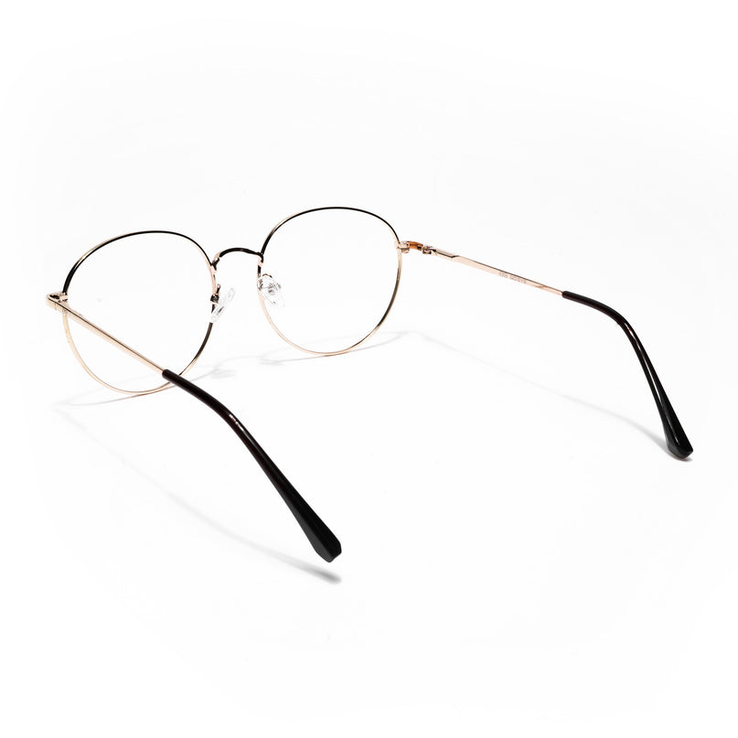 Goeye Thin Golden Round Eyeglasses for Men & Women - GE1793-C4