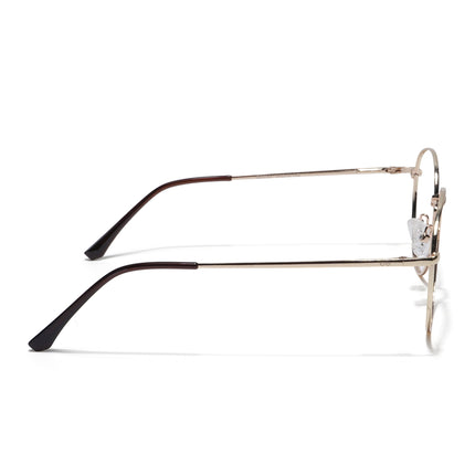 Goeye Thin Black & Golden Round Eyeglasses for Men & Women - GE1794-C5