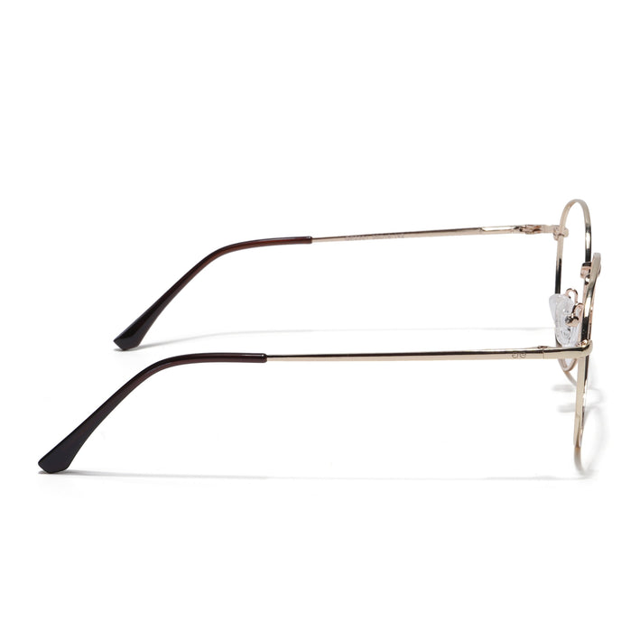 Goeye Thin Black & Golden Round Eyeglasses for Men & Women - GE1794-C5