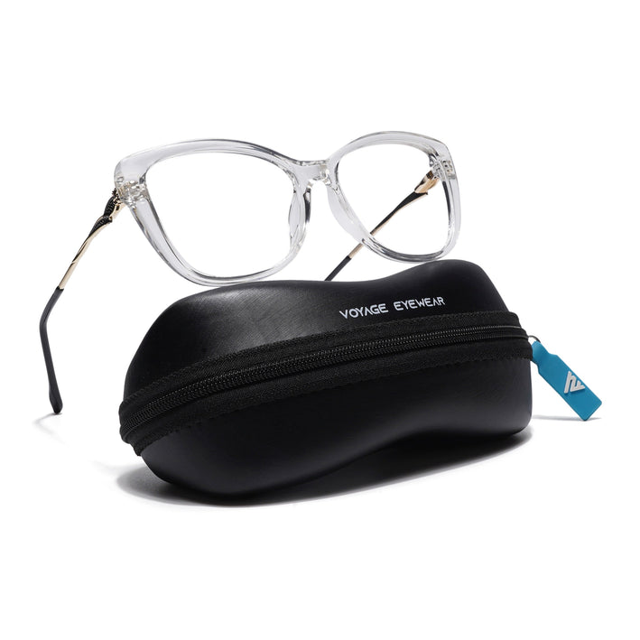 Voyage Glam Transparent Cateye Eyeglasses for Women - MG5612-C2