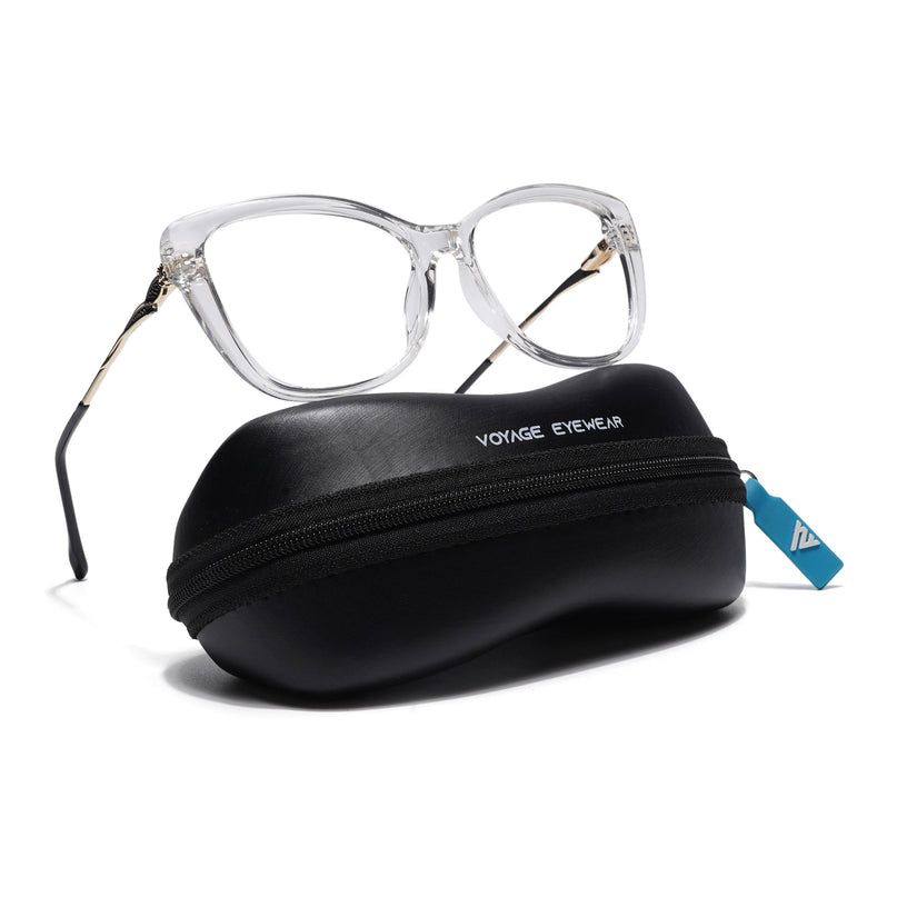 Voyage Glam Transparent Cateye Eyeglasses for Women - MG5612-C2