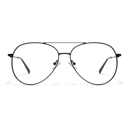Goeye Thin Black Aviator Eyeglasses for Men & Women - GE1795-C1