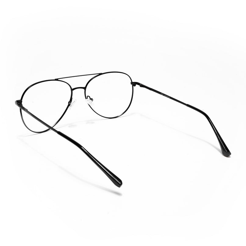 Goeye Thin Black Aviator Eyeglasses for Men & Women - GE1795-C1