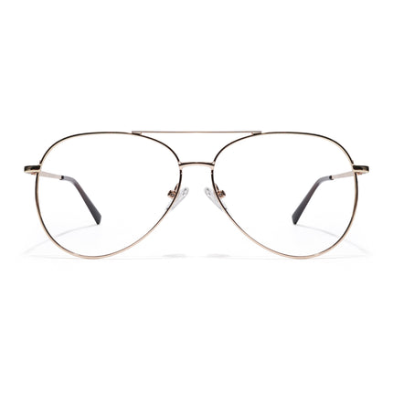 Goeye Thin Golden Aviator Eyeglasses for Men & Women - GE1798-C4
