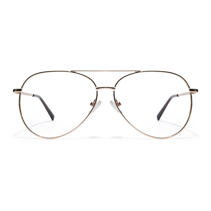 Goeye Thin Golden Aviator Eyeglasses for Men & Women - GE1798-C4