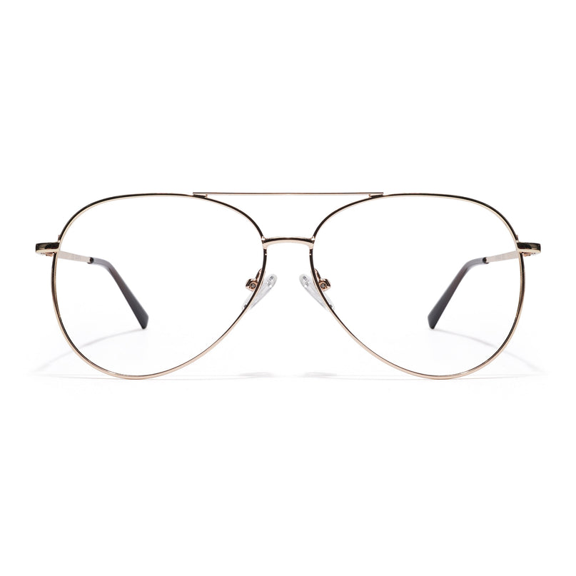 Goeye Thin Golden Aviator Eyeglasses for Men & Women - GE1798-C4