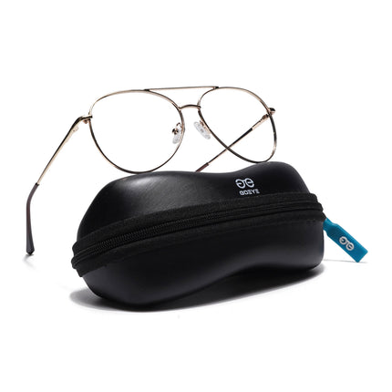 Goeye Thin Golden Aviator Eyeglasses for Men & Women - GE1798-C4