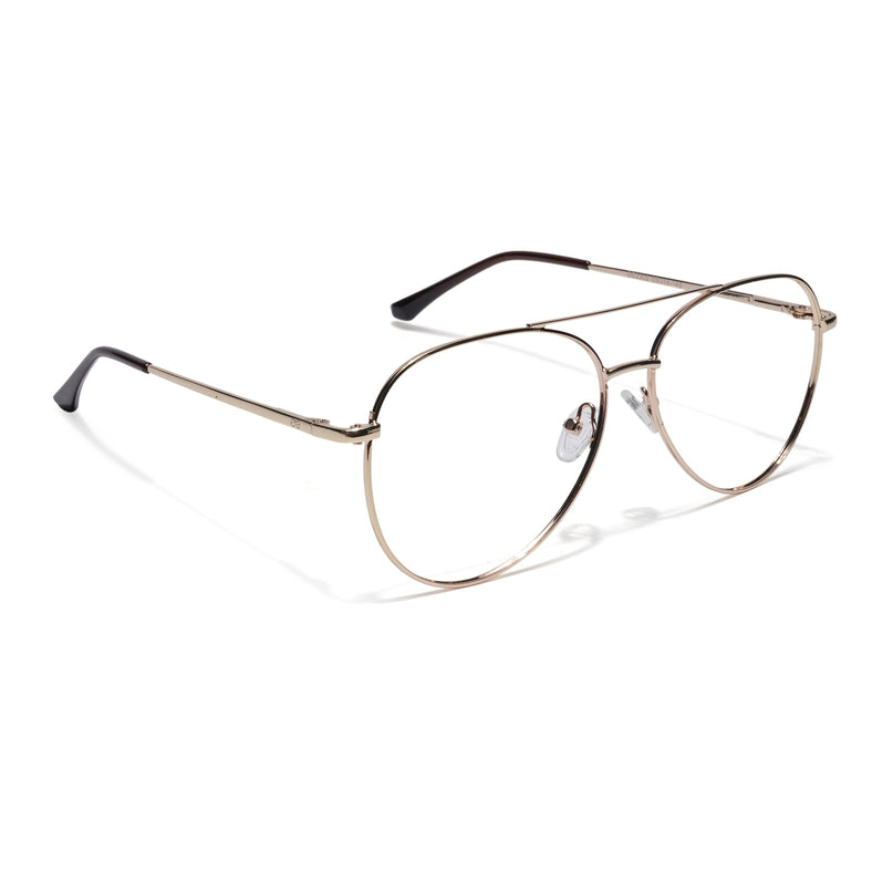 Goeye Thin Golden Aviator Eyeglasses for Men & Women - GE1798-C4