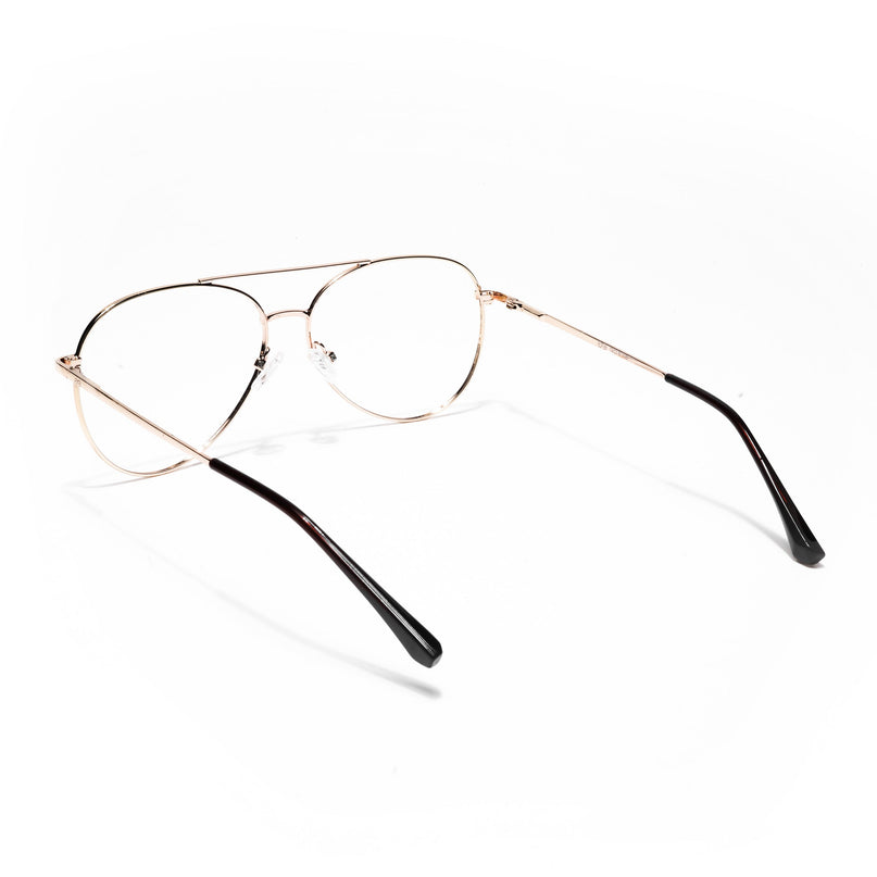 Goeye Thin Golden Aviator Eyeglasses for Men & Women - GE1798-C4
