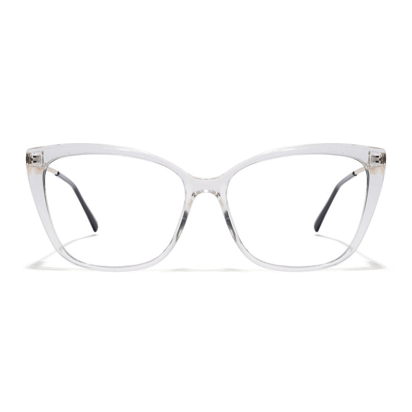 Voyage Glam Transparent Cateye Eyeglasses for Women - MG5615-C2